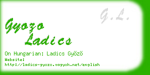 gyozo ladics business card